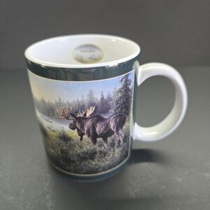 Lang and Wise 2001 Moose "In His Domain" by Robert Duncan Coffee Mug  12 oz